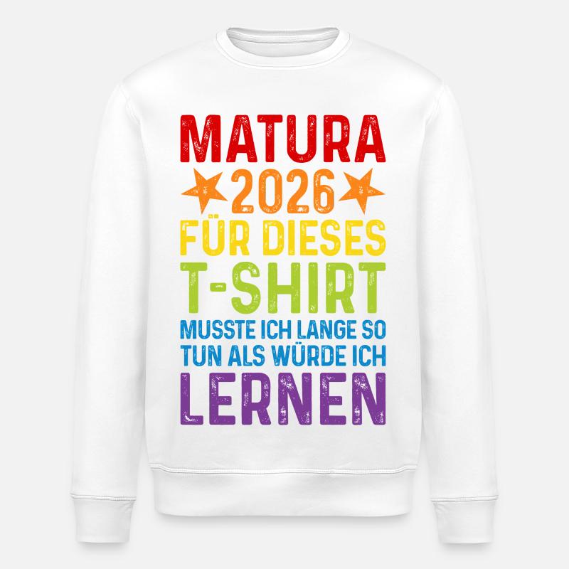 Matura 2026  - Stanley/Stella Unisex Bio-Sweatshirt ROLLER - Weiß