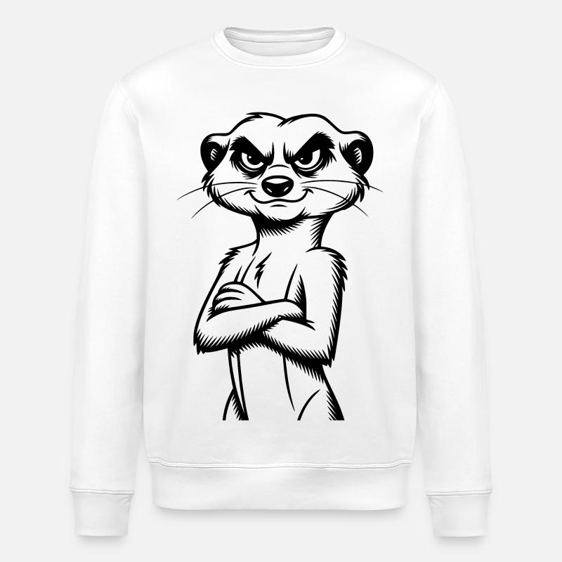 Erdmännchen - Stanley/Stella Unisex Bio-Sweatshirt ROLLER - Weiß