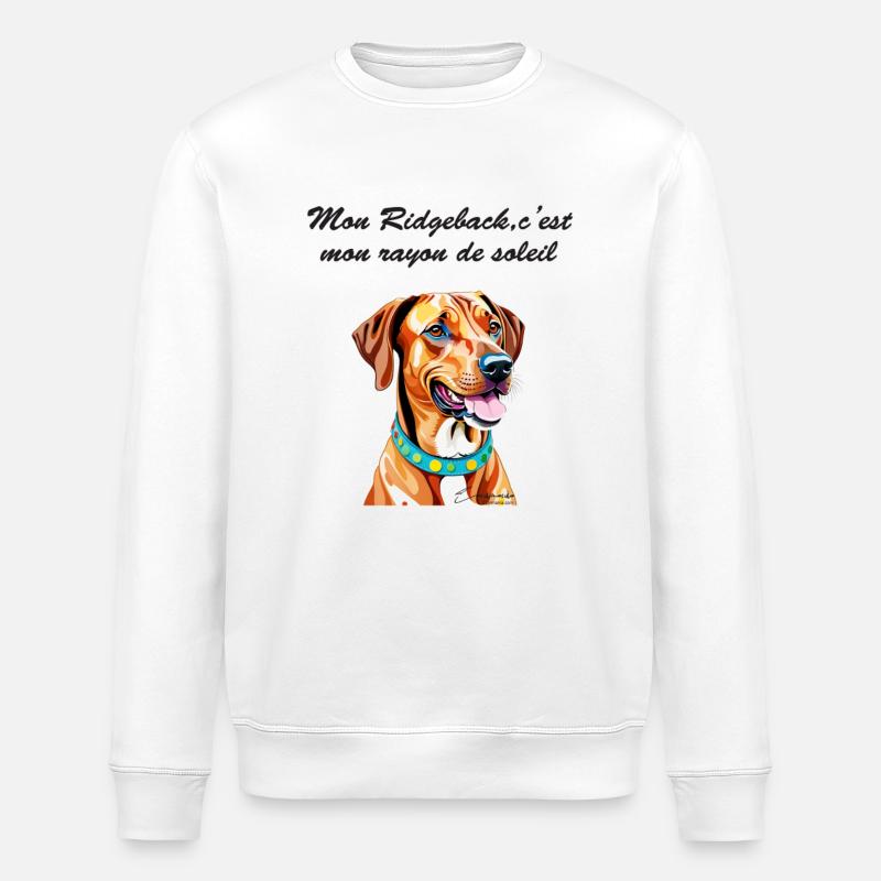 Rhodesian Ridgeback rayon de soleil - Sweat bio ROLLER Stanley/Stella Unisexe - blanc
