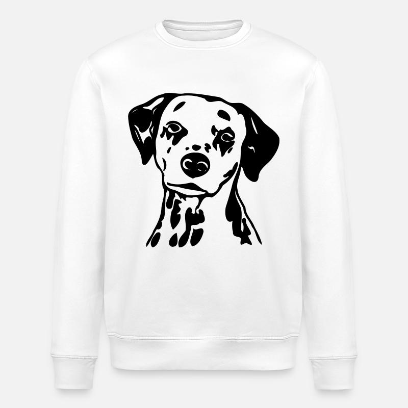 dalmatiner_hund - Stanley/Stella Unisex Bio-Sweatshirt ROLLER - Weiß