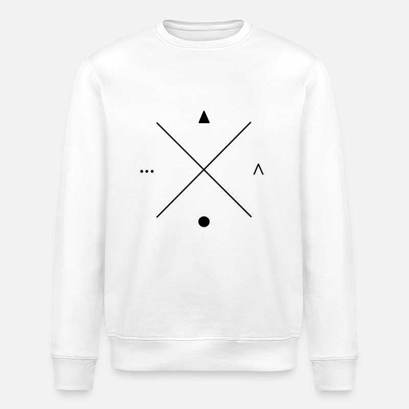 Geometry Tattoo Icons - Stanley/Stella Unisex Bio-Sweatshirt ROLLER - Weiß