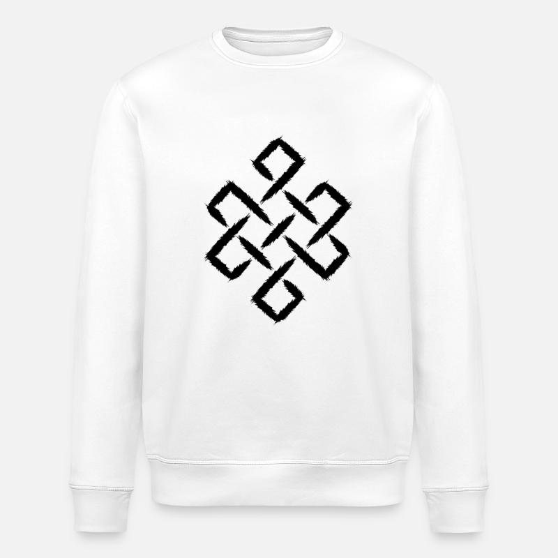 Infinity Knot Buddhism Happiness - Sweat bio ROLLER Stanley/Stella Unisexe - blanc