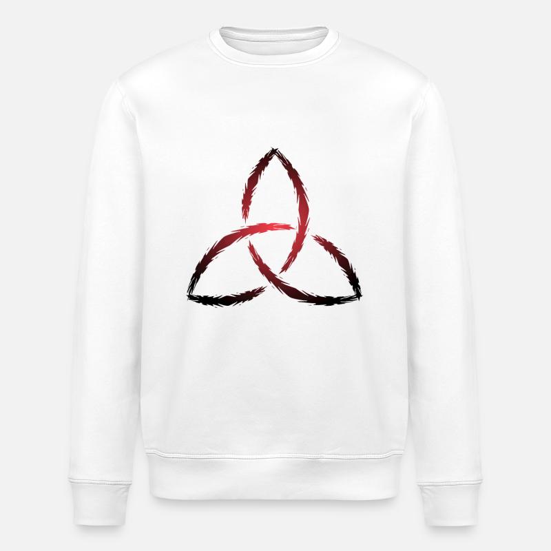 Triquetra - Keltisches Symbol - Stanley/Stella Unisex Bio-Sweatshirt ROLLER - Weiß