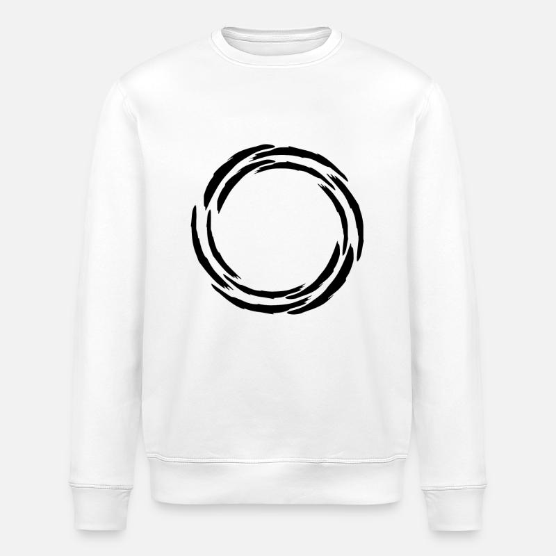 Circle - Round - Pattern - Icon - Stanley/Stella ROLLER Unisex Organic Sweatshirt - white