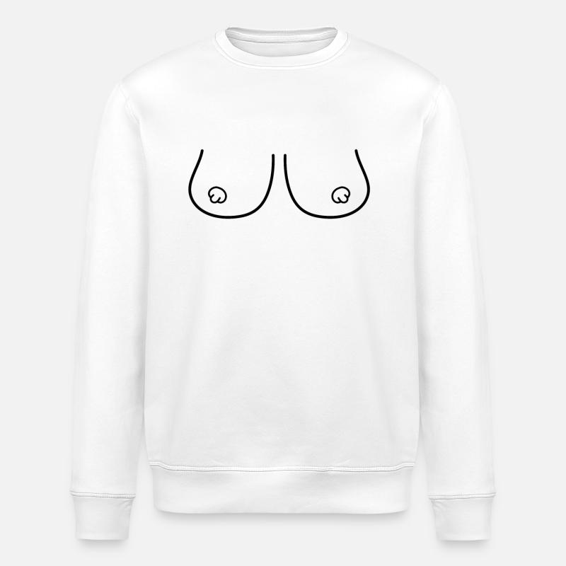 Sexy Brüste - Stanley/Stella Unisex Bio-Sweatshirt ROLLER - Weiß