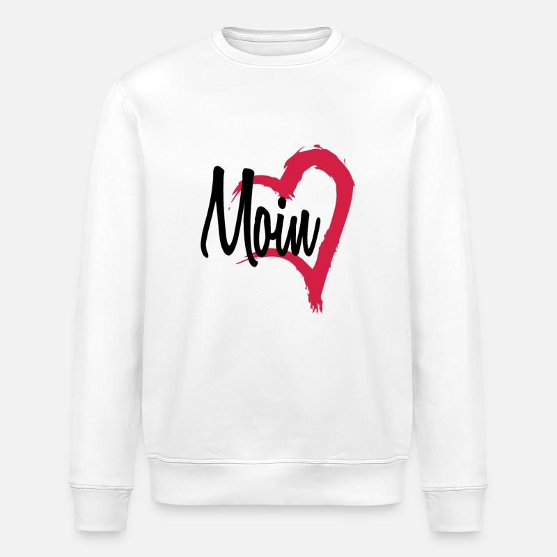 Moin Herz - Stanley/Stella Unisex Bio-Sweatshirt ROLLER - Weiß
