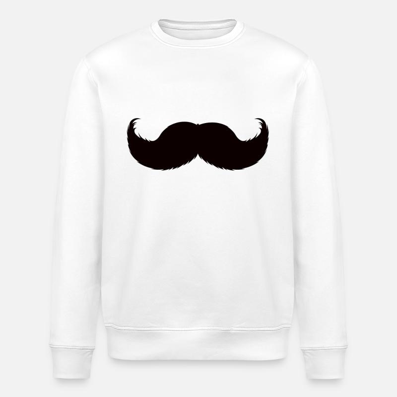 Mustache - Stanley/Stella ROLLER Unisex Organic Sweatshirt - white
