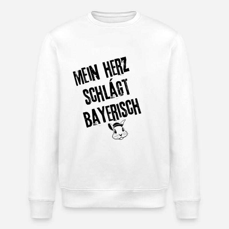 BayernHerzschlag | Redewendung - Stanley/Stella Unisex Bio-Sweatshirt ROLLER - Weiß