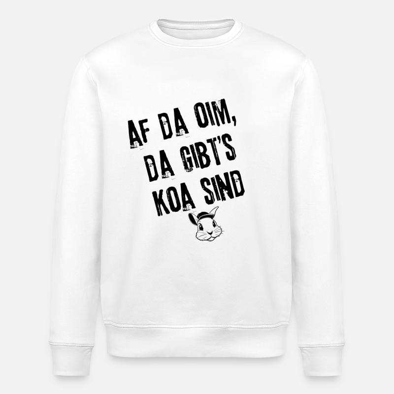 OimOhneSünd | Redewendung - Stanley/Stella Unisex Bio-Sweatshirt ROLLER - Weiß