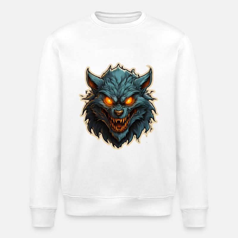 Halloween Werwolf - Stanley/Stella Unisex Bio-Sweatshirt ROLLER - Weiß