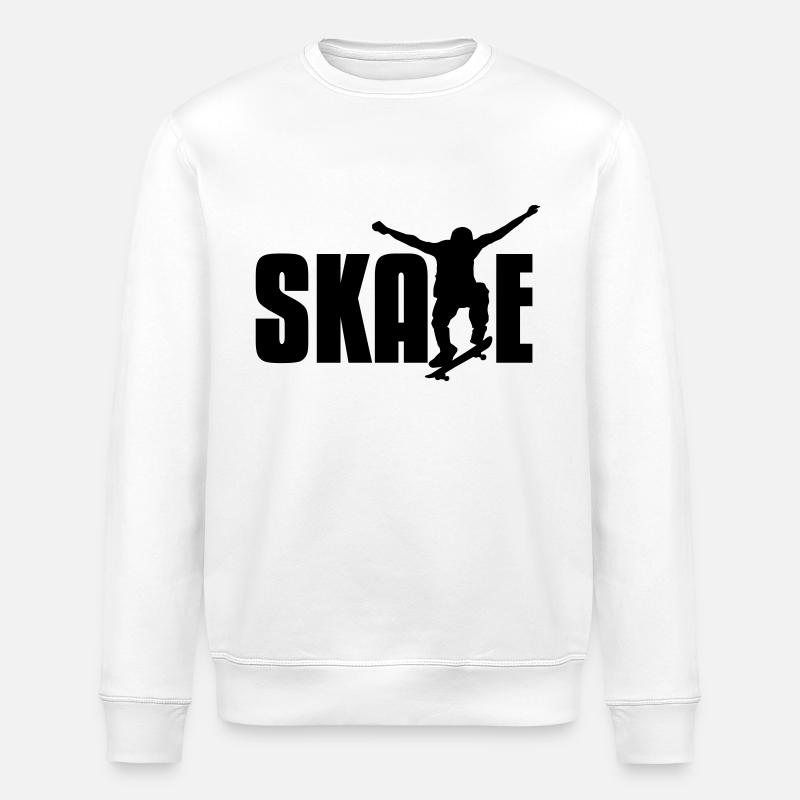 skate - Stanley/Stella ROLLER Unisex Organic Sweatshirt - white