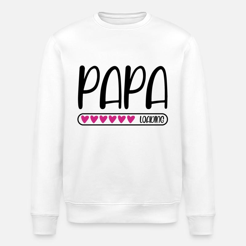 Papa loading - Stanley/Stella Unisex Bio-Sweatshirt ROLLER - Weiß