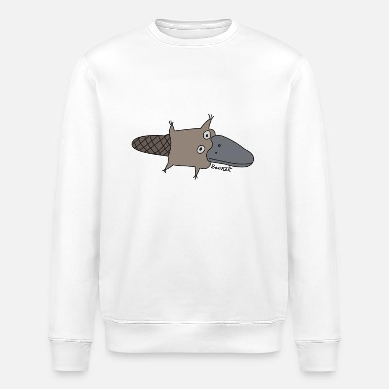 ornithorynque 1 - Sweat bio ROLLER Stanley/Stella Unisexe - blanc