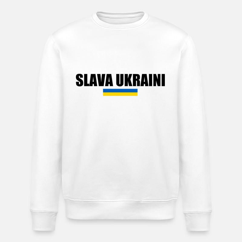 Slava ukraini - Stanley/Stella Unisex Bio-Sweatshirt ROLLER - Weiß