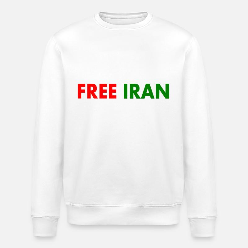 Free iran - Stanley/Stella Unisex Bio-Sweatshirt ROLLER - Weiß