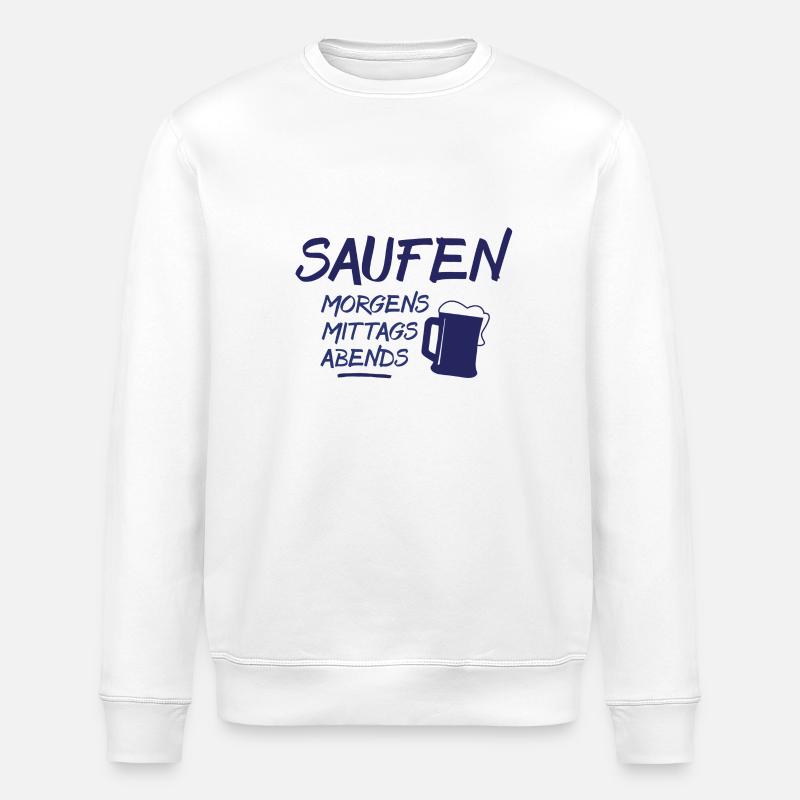 Saufen - Stanley/Stella Unisex Bio-Sweatshirt ROLLER - Weiß