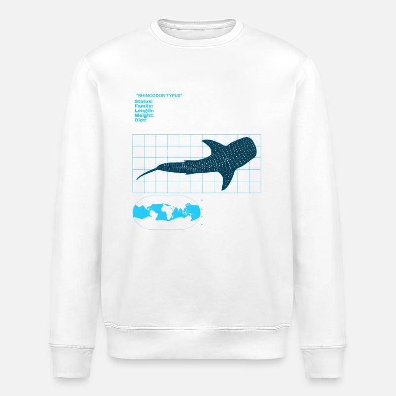 Whale Shark Datasheet - Stanley/Stella ROLLER Unisex Organic Sweatshirt - white