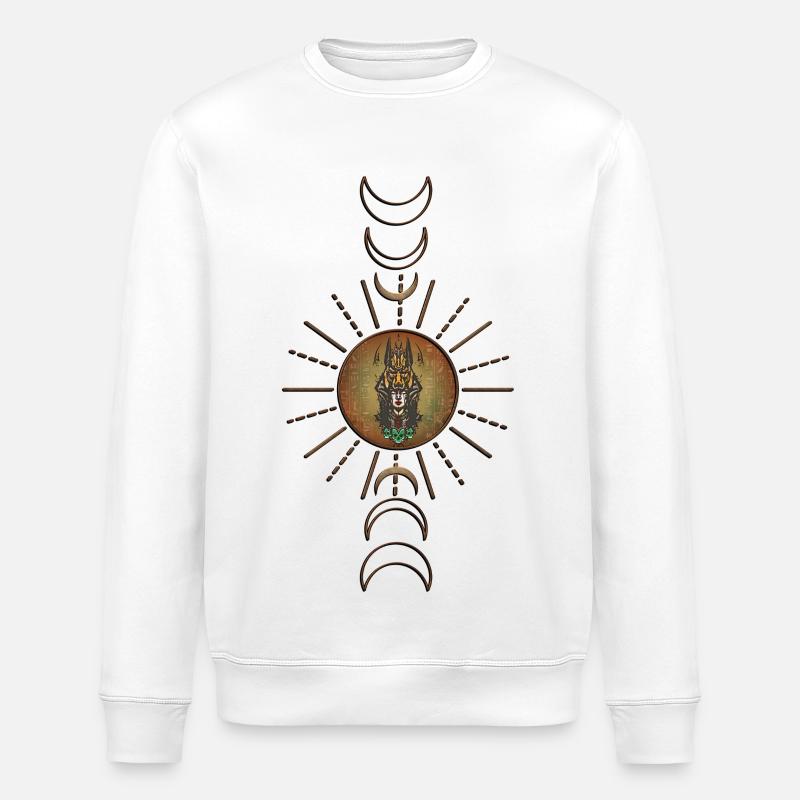 Le masque de chacal d’Anubis - Sweat bio ROLLER Stanley/Stella Unisexe - blanc