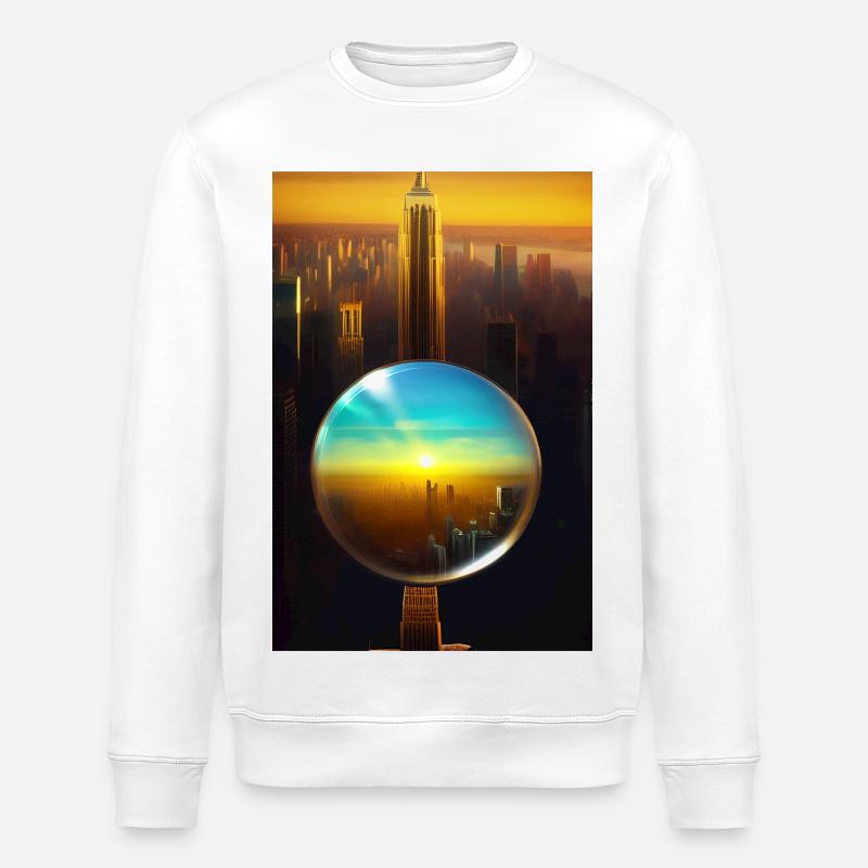 Stadt Kugel - Stanley/Stella Unisex Bio-Sweatshirt ROLLER - Weiß