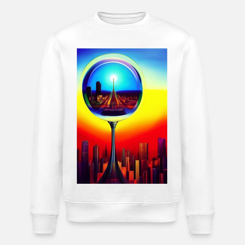 Stadt Kugel - Stanley/Stella Unisex Bio-Sweatshirt ROLLER - Weiß