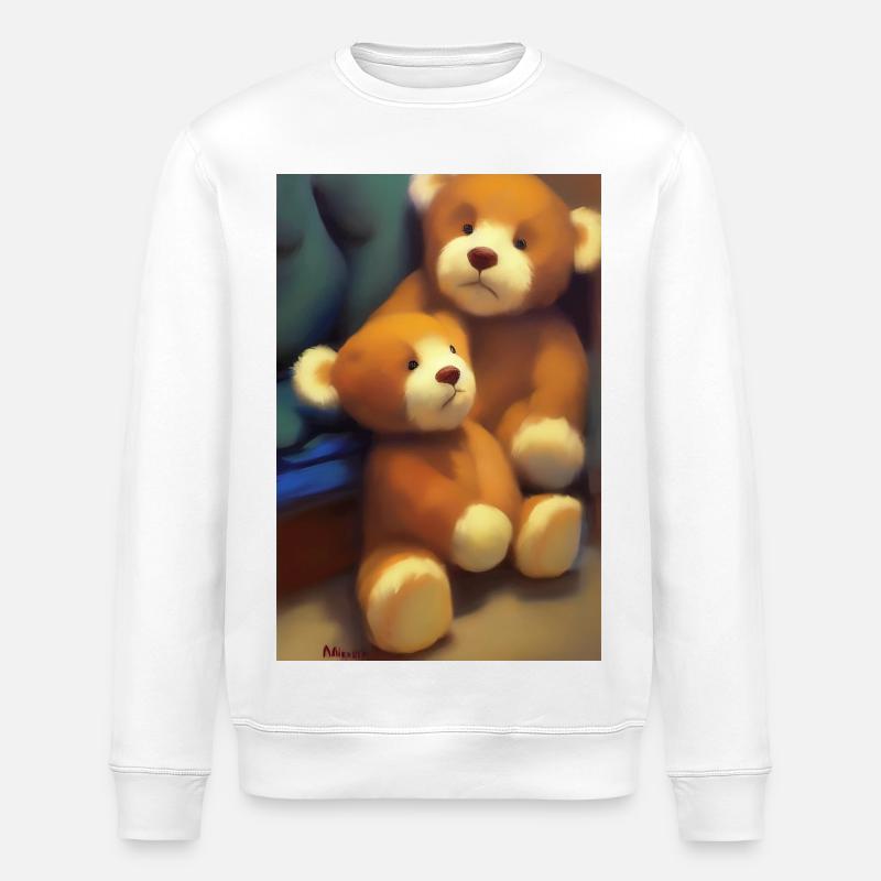Teddybär - Stanley/Stella Unisex Bio-Sweatshirt ROLLER - Weiß