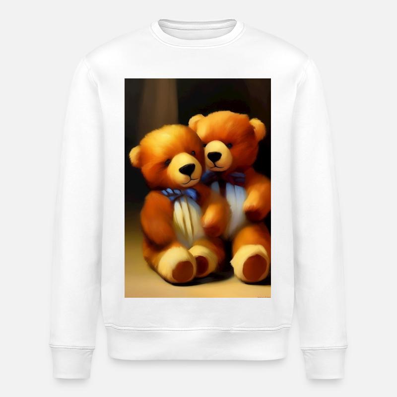 Teddybär - Stanley/Stella Unisex Bio-Sweatshirt ROLLER - Weiß