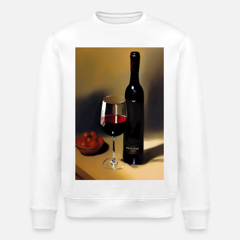 Wine drinkers - Stanley/Stella ROLLER Unisex Organic Sweatshirt - white