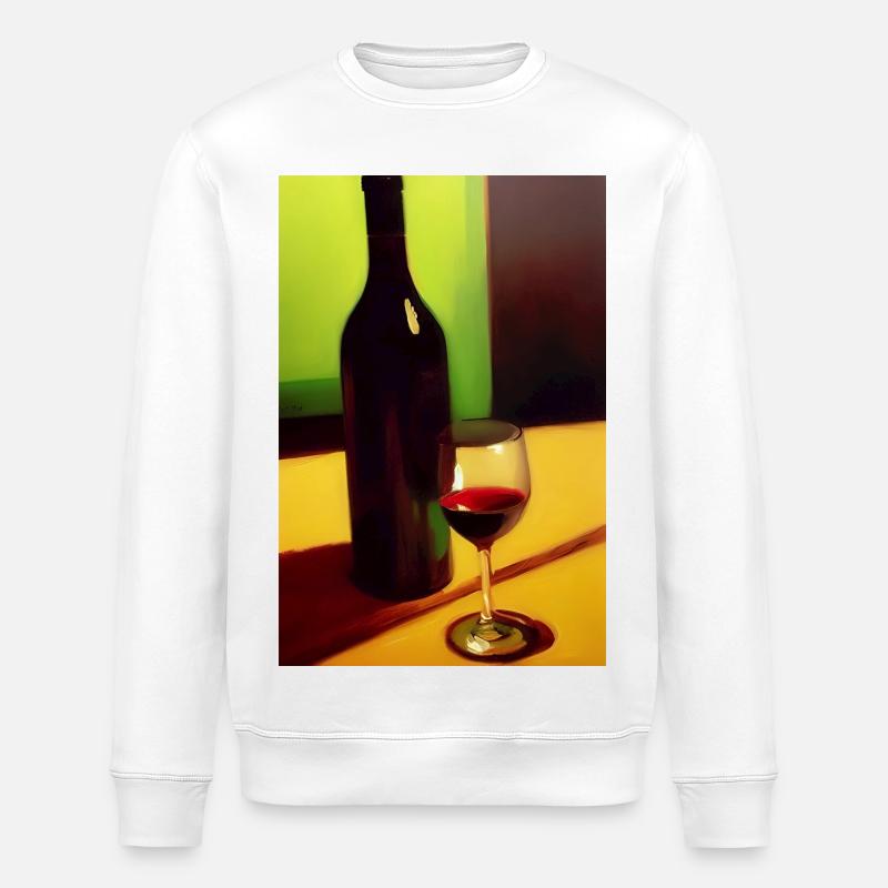 Wein Trinker - Stanley/Stella Unisex Bio-Sweatshirt ROLLER - Weiß