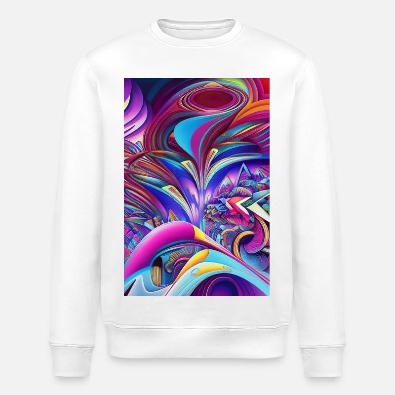 Abstrakte Kunst - Stanley/Stella Unisex Bio-Sweatshirt ROLLER - Weiß