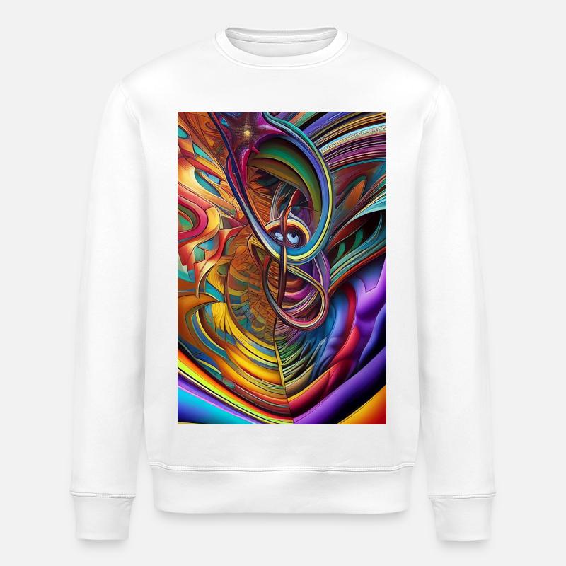 Abstrakte Kunst - Stanley/Stella Unisex Bio-Sweatshirt ROLLER - Weiß