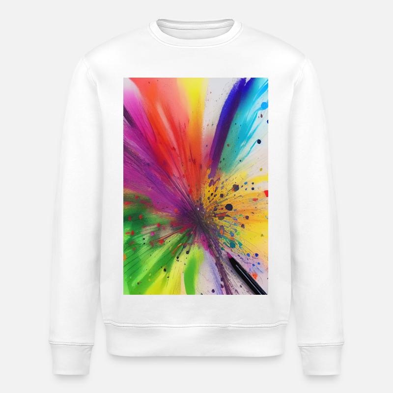 Farbklecks - Stanley/Stella Unisex Bio-Sweatshirt ROLLER - Weiß
