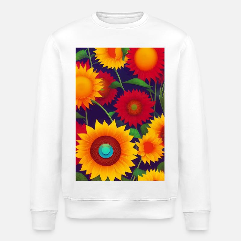 Sonnenblumen - Stanley/Stella Unisex Bio-Sweatshirt ROLLER - Weiß