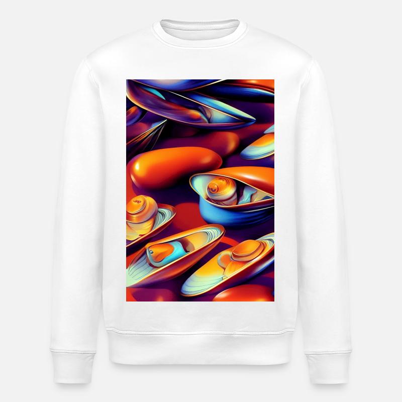 Muscheln - Stanley/Stella Unisex Bio-Sweatshirt ROLLER - Weiß