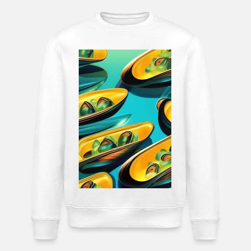 Moules - Sweat bio ROLLER Stanley/Stella Unisexe - blanc