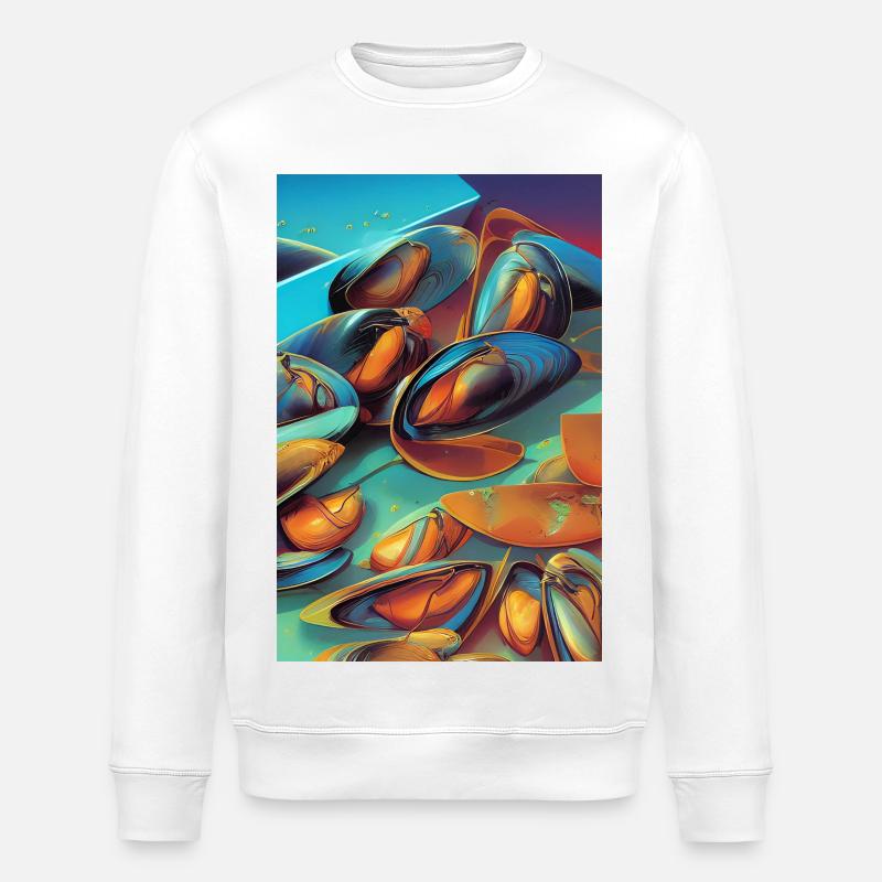 Muscheln - Stanley/Stella Unisex Bio-Sweatshirt ROLLER - Weiß