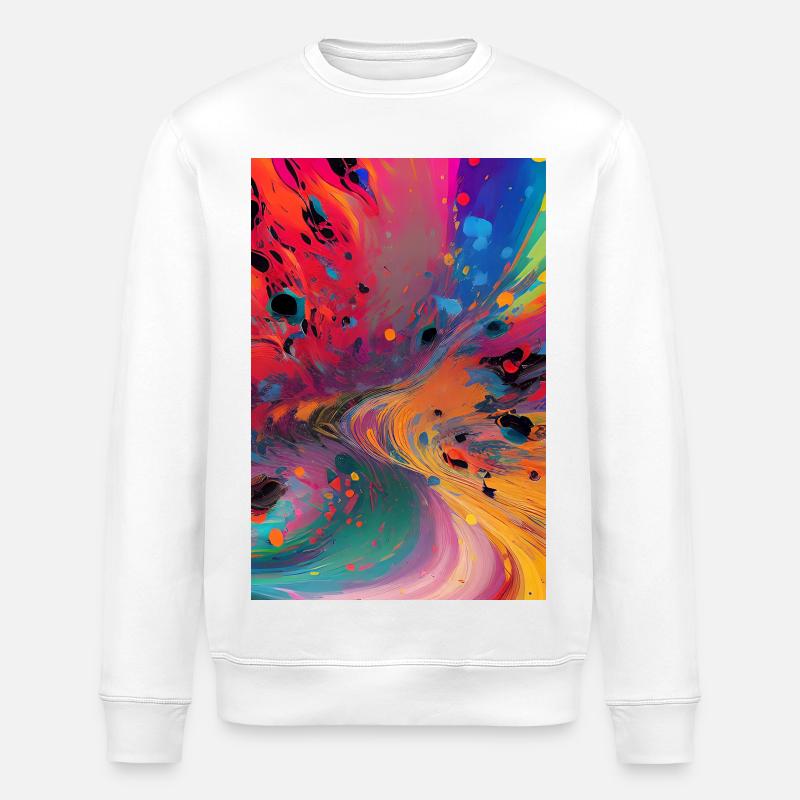 Abstrakte Kunst - Stanley/Stella Unisex Bio-Sweatshirt ROLLER - Weiß