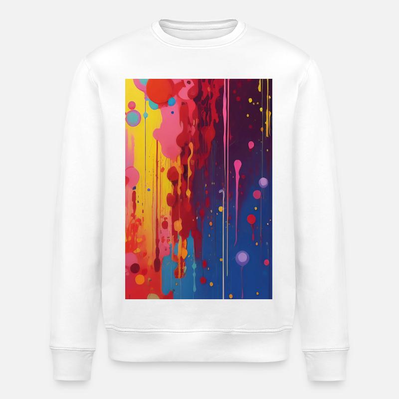Abstrakte Kunst - Stanley/Stella Unisex Bio-Sweatshirt ROLLER - Weiß