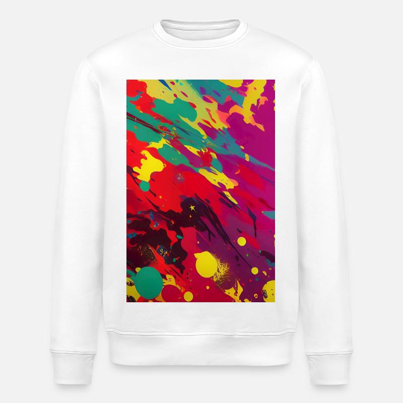 Abstrakte Kunst - Stanley/Stella Unisex Bio-Sweatshirt ROLLER - Weiß