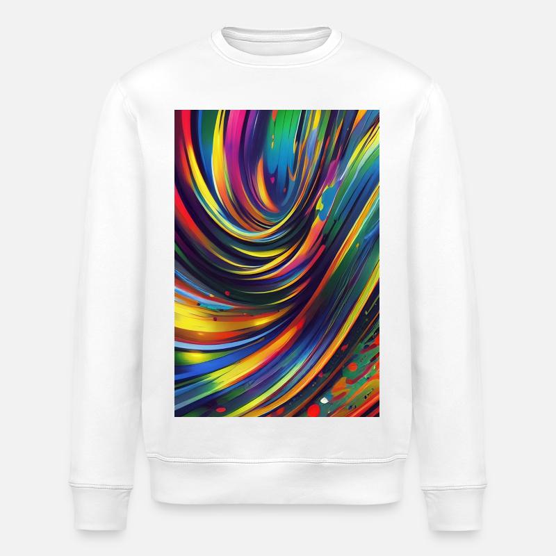 Abstrakte Kunst - Stanley/Stella Unisex Bio-Sweatshirt ROLLER - Weiß