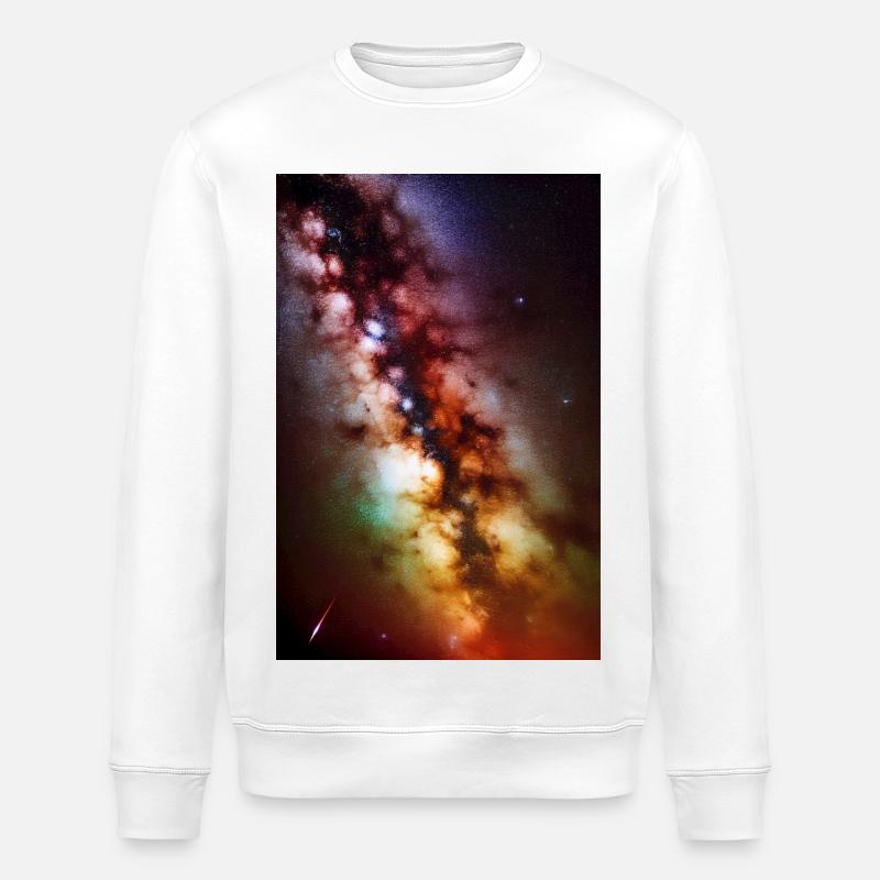Space and planets - Stanley/Stella ROLLER Unisex Organic Sweatshirt - white