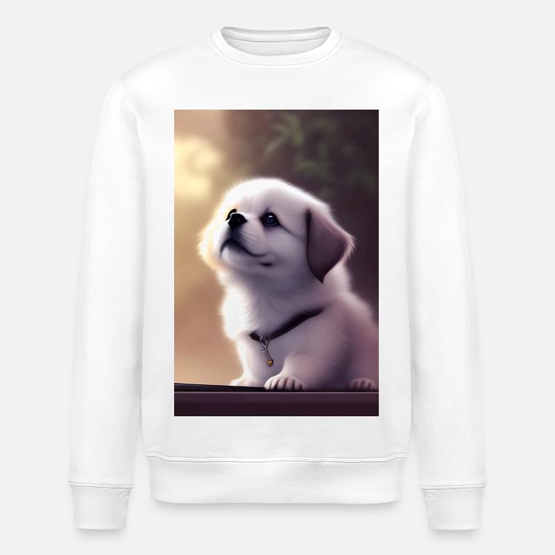 Baby Hund - Stanley/Stella Unisex Bio-Sweatshirt ROLLER - Weiß