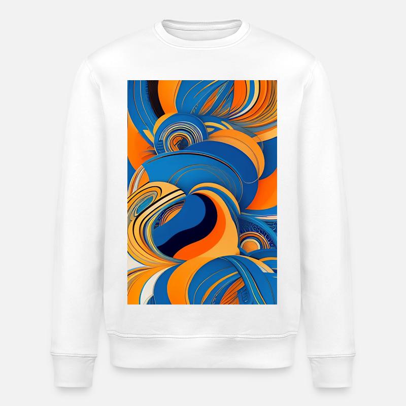 Abstrakte Kunst - Stanley/Stella Unisex Bio-Sweatshirt ROLLER - Weiß
