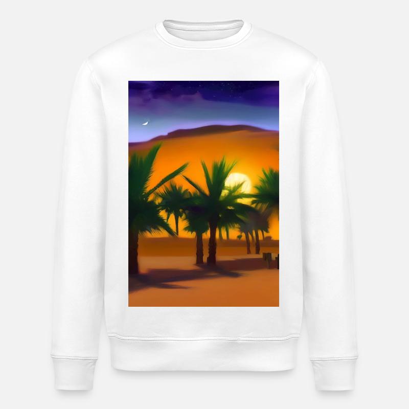 Désert d’Arabie - Sweat bio ROLLER Stanley/Stella Unisexe - blanc