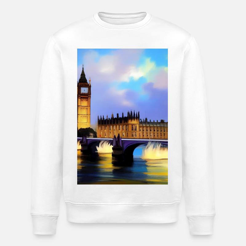 Ponts à Londres - Sweat bio ROLLER Stanley/Stella Unisexe - blanc