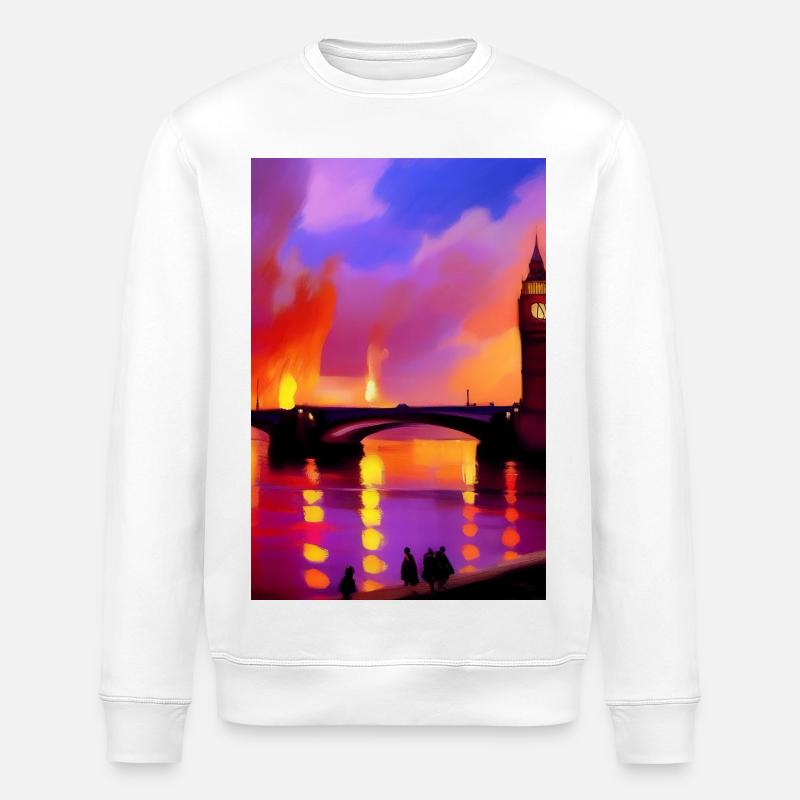 Ponts à Londres - Sweat bio ROLLER Stanley/Stella Unisexe - blanc