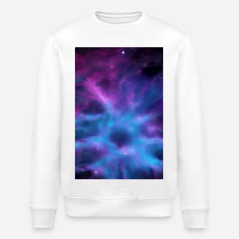 Galaxy Image - Stanley/Stella ROLLER Unisex Organic Sweatshirt - white