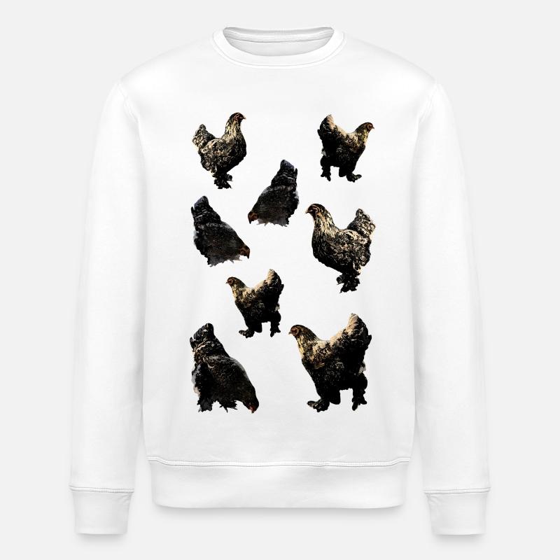 Poulets - Sweat bio ROLLER Stanley/Stella Unisexe - blanc
