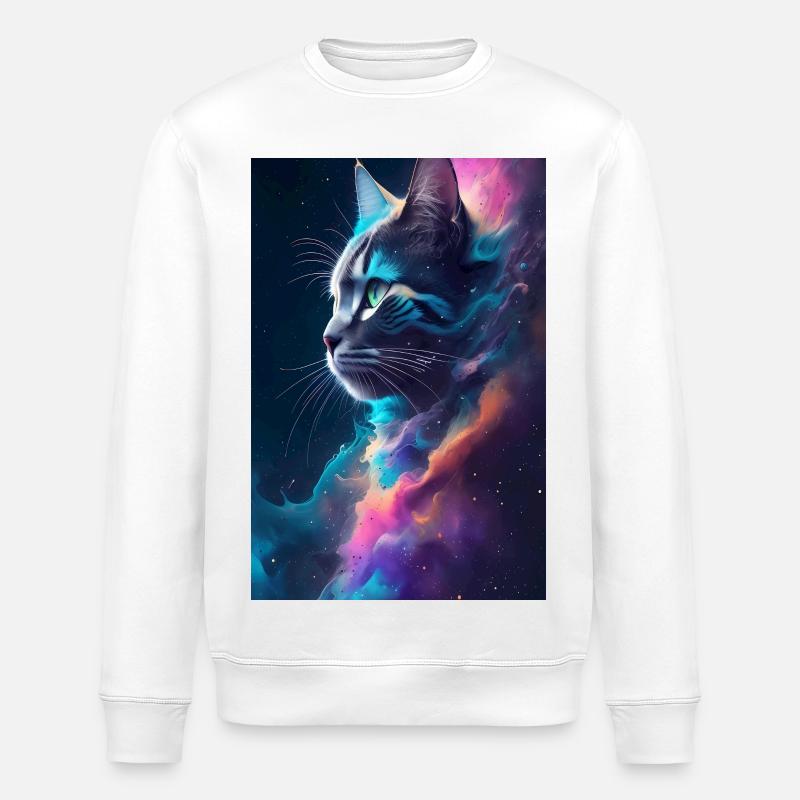 Visage de chat - Sweat bio ROLLER Stanley/Stella Unisexe - blanc