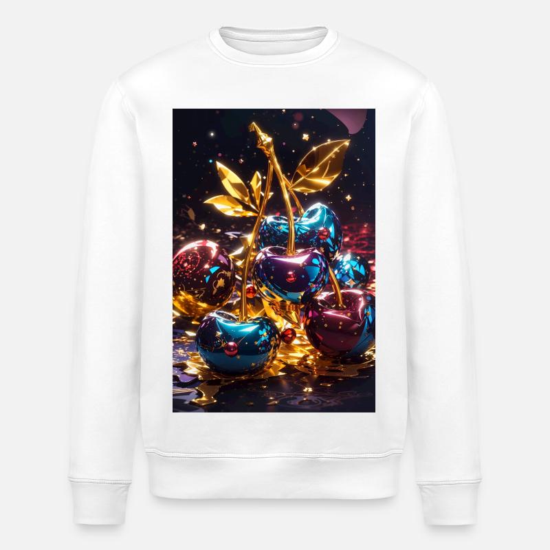 Cerises dorées - Sweat bio ROLLER Stanley/Stella Unisexe - blanc