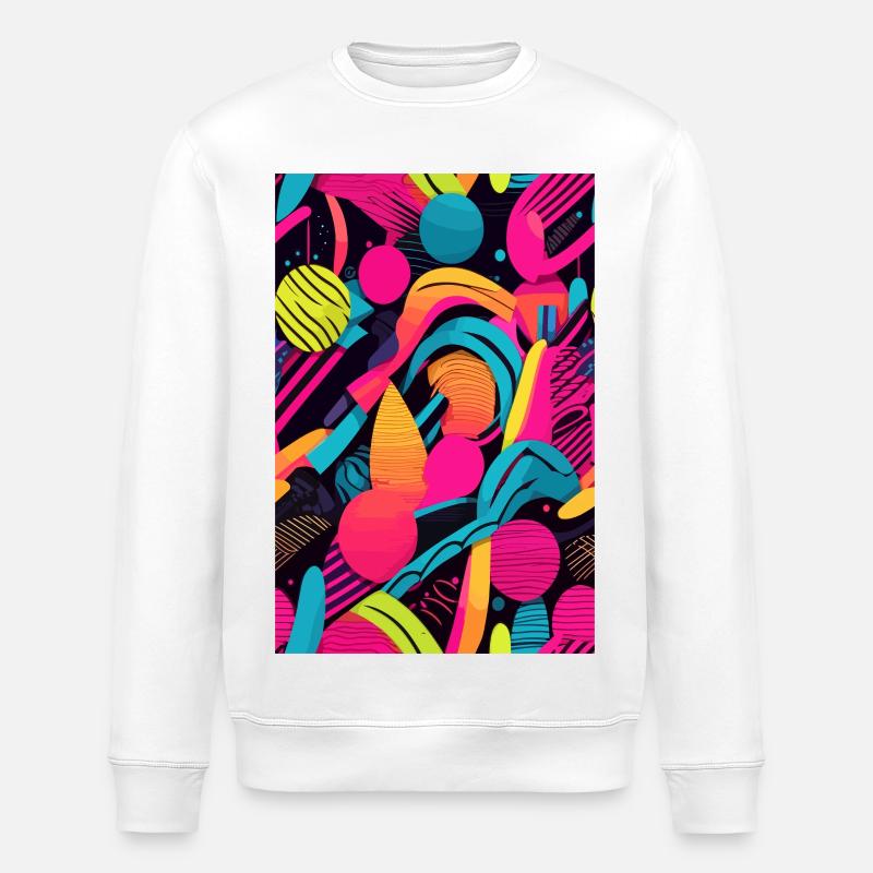 Modern Abstract Pattern - Stanley/Stella ROLLER Unisex Organic Sweatshirt - white